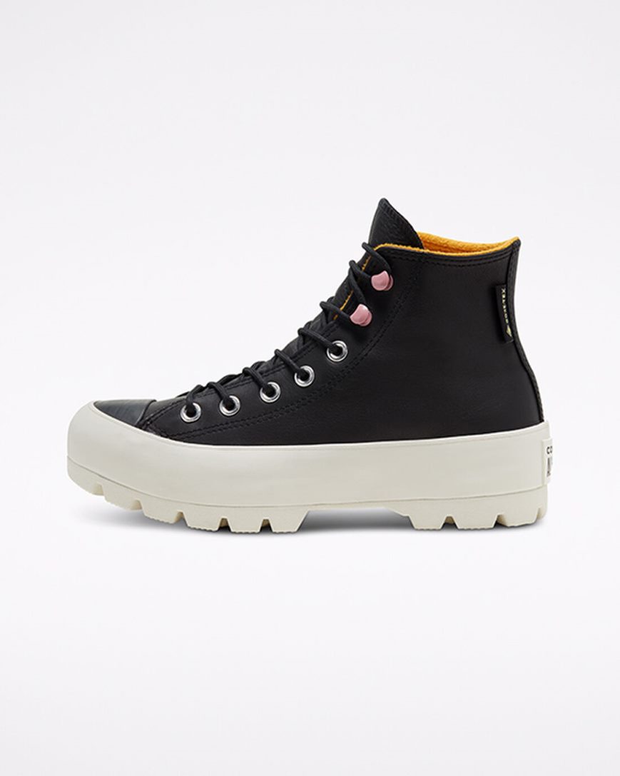 Zapatillas Altas Converse Chuck Taylor All Star Lugged Winter Mujer Negras Amarillo | PE 2L7W40